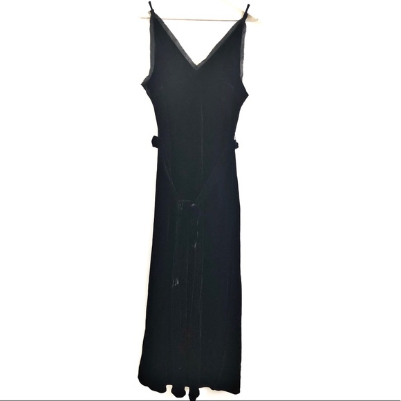 FRAME Belted Velvet/Silk Midi Slip Dress S… - Picture 5 of 8